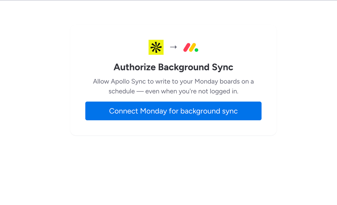 monday.com OAuth authorization screen